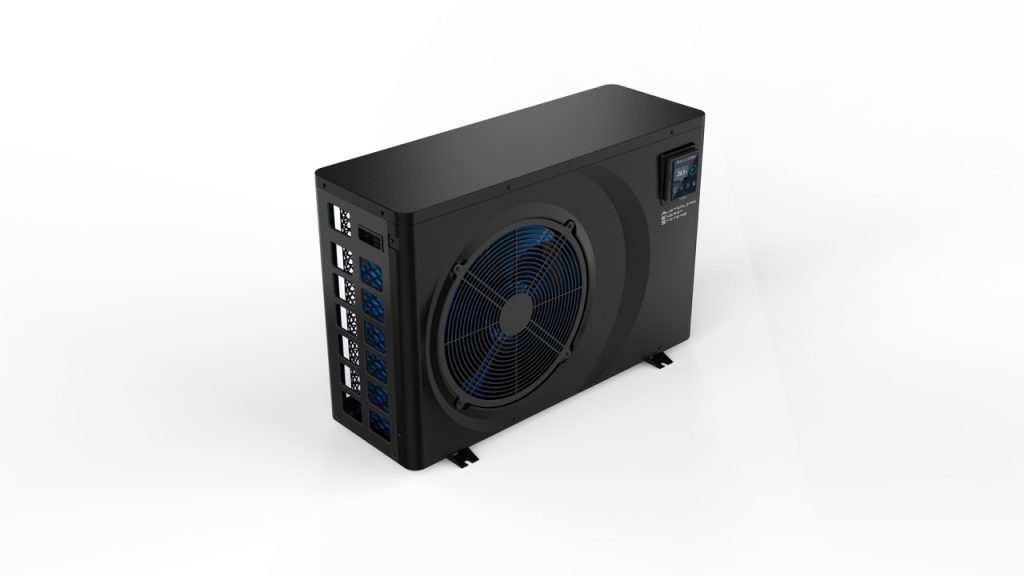 EFI Ultra Full Inverter Heat Pump shown from an elevated angle highlighting the top panel and side vents