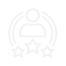 Customer review icon with person and star rating for commercial pool heating