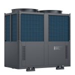 AES Next Gen Ultra commercial pool heat pump with dual top fans and blue-finned coil
