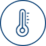 Temperature icon showing a thermometer for the Ultra Premium Blue Pool Cover