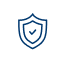 Blue shield and checkmark icon representing durability, Ultra Premium Blue Pool Cover