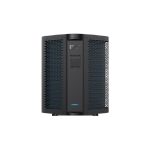 Front view of the TDI Ultra Inverter pool heat pump in black casing