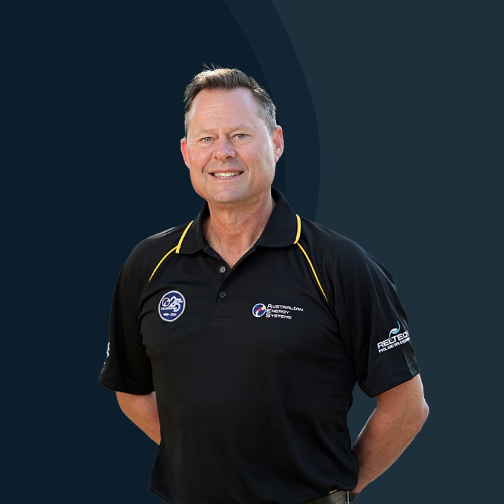 Headshot of Dean Lawrence wearing an Australian Energy Systems polo shirt