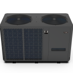 Grey pool heat pump unit with digital display and Fairland Full-Inverter logo