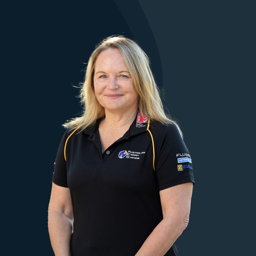 Headshot of Tanya Lawrence wearing an Australian Energy Systems polo shirt