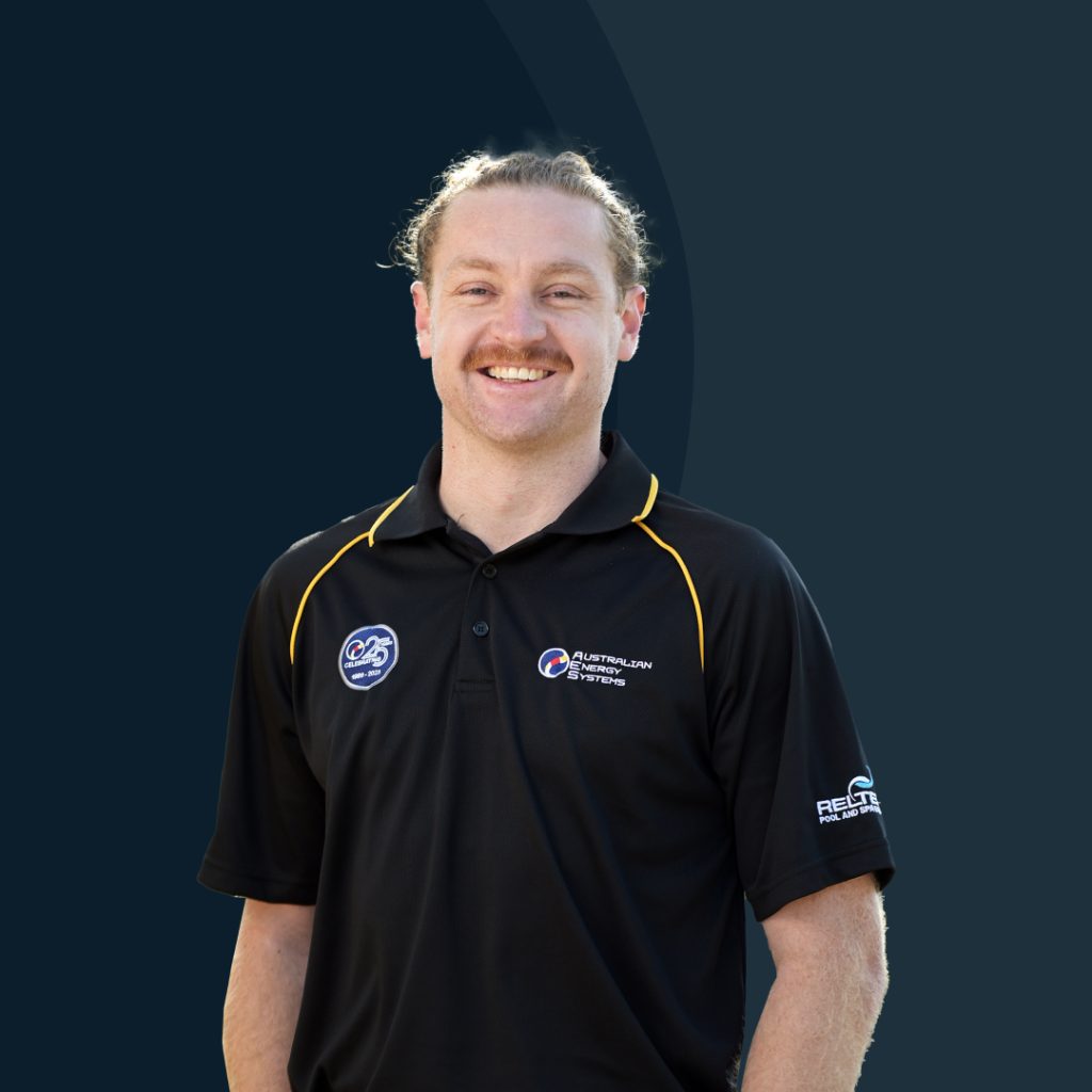 Headshot of Toby Campbell wearing an Australian Energy Systems polo shirt