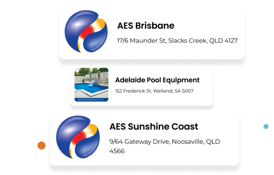 List of Australian Energy Systems pool heating dealer locations with addresses
