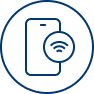 Wi-Fi control icon showing a smartphone with a wireless signal for the EFI Ultra heat pump